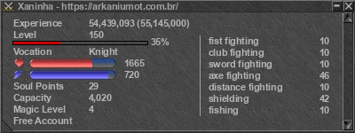 Signature for player Xaninha